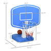 Pool Basketball Hoop Poolside with Ball, Pump for Inground Pools, Swimming Pool Games, Blue