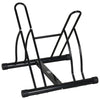 2-Bike Floor Stand Storage Parking Rack with Stable & Strong Steel Frame  Double Sided Design  & All-Around Use