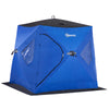 2 Person Insulated Ice Fishing Shanty Pop-Up Portable Ice Fishing Tent with Carry Bag and Anchors for -22„‰, Dark Blue