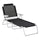 Folding Chaise Lounge, 4-Position Adjustable Lounge Chair with Armrests for Lawn, Patio, Beach, Deck, Black
