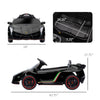 Lamborghini Veneno Licensed Remote Control Ride on Car, Kids 12V Ride on Toy with Bluetooth, Suspension System, Horn, Music & Lights, Black