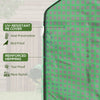 4.6' x 4.7' Portable Greenhouse, Water/UV Resistant Walk-In Hot House w/ 2 Tier U-Shape Flower Rack, Roll Up Door, Windows, Green