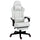 Gaming Chair with Swivel Wheel, Computer Chair with PU Leather & Retractable Footrest, Racing Gaming Chair, White