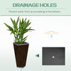 Indoor Outdoor Planters Set of 3 MgO Tall Planters Stackable Flower Pots with Drainage Holes for Garden Balcony Black