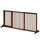 Freestanding Length Adjustable Wooden Pet Gate with Lockable Door 3 Panels, Brown