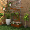 Wooden Trellis Planter Box, Raised Garden Bed to Grow Vegetables, Herbs and Flowers
