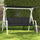 3-Person Patio Swing Chair, Outdoor Porch Swing with Adjustable Canopy & Removable Cushions for Garden, Backyard, Gray