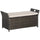 Patio Wicker Storage Bench, Outdoor PE Rattan Furniture, 2-In-1 Large Capacity Footstool Rectangle Basket Box, Cream White
