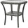 Outdoor Coffee Table with Storage Shelf, Hand-Woven Wicker Side Table with Water-Ripple Glass Top, Mix Gray
