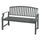 46" Outdoor Garden Bench, Metal Bench, Steel Slatted Frame Furniture for Patio, Park, Porch, Lawn, Yard, Deck, Gray