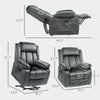 Power Lift Recliner Chair for Comfort-Oriented Individuals, Electric Lift Chair with Massage and Heat, Remote Control – Gray