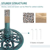 28'' Bird Bath Outdoor Resin Decor with Fleur De Lis Pattern, Time-Worn Finish