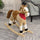Kids Plush Ride-On Rocking Horse with Realistic Sound, Toy Cowboy Rocker, Kid Ride On Horse Toy for Kids 3-6 Years Old, Beige