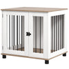 Dog Crate Furniture, Side Table Indoor Dog Kennel, End Table with Lockable Door for Small and Medium Dogs, Dog Cage, Walnut Brown