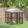 4' x 4'  Dog Playpen, Outdoor Puppy Exercise Pen with Water-resistant UV Protection Canopy, Dog Run Enclosure for Small & Medium Dogs