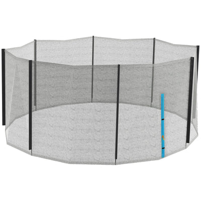 Trampoline Safety Net for 14ft Round Trampoline, Weather-Resistant Trampoline Net Replacement w/ Zippered Entrance, Poles Not Included