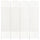 4 Panel Room Divider, Folding Privacy Screen, Wave Fiber Freestanding Partition Wall Divider for Rooms, Home, Office, White