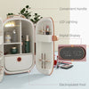 Portable Skincare Fridge, 0.4 Cu. Ft Mini Fridge with Timer, Thermoelectric Cooler Refrigerator for Beauty, Makeup and Cosmetics, Pink
