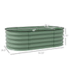 3.4 x 2 x 1ft Galvanized Raised Garden Bed Kit, Metal Planter Box with Safety Edging, Green