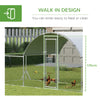 21.7' x 6.2' Chicken Run with Weather-Resistant Cover for 12-14 Chickens, Silver