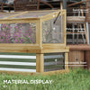 Raised Garden Flower Bed Kit with Lean-to Greenhouse, Wooden Cold Frame Planter, Raised Flower Planter Shelf, 41" x 22.5" x 28.25", Natural