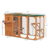 Large Outdoor Cat House for 3 Kitties, Multi-Level Design with Big Hiding Areas, 2 Stories & Multiple Platforms Cat Condo, Orange