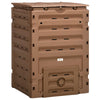 Outdoor Compost Bin, 120 Gallon (450L) Garden Composter with 80 Vents and 2 Sliding Doors, Fast Creation of Fertile Soil, Brown