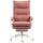 Heated Massage Office Chair with 6 Vibration Points, Heated Reclining Microfiber Computer Chair with Footrest, Armrest & Padding, Pink