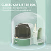 Cat Litter Box with Lid, Covered Litter Box Easy to Clean Open Including openable Front Cover, Litter Scoop, Green