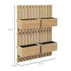 Wood Planter Box with Trellis, for Climbing Plants, Wall-Mounted Outdoor Raised Garden Bed with Adjustable Height