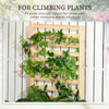 Wood Planter Box with Trellis for Climbing Plants, Raised Garden Bed for Outdoor Flowers Herbs, 91"x24"x43", Natural