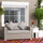 Outdoor Wicker Loveseat, Patio Furniture Couch with Cushions, 2 Seats PE Rattan Sofa, 2 Throw Pillows for Gray