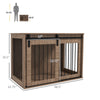 Dog Cage for Large Sized Dog, 39" x 23" x 27", 2-In-1 Dog Crate Side End Table Furniture for Indoor Use, Walnut Brown