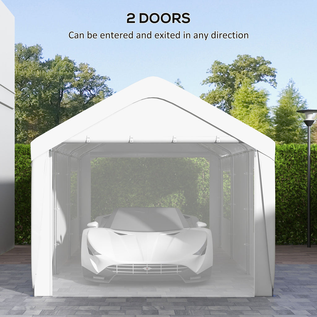 10 X 20 Carport Heavy Duty Portable Garage With 4 Mesh Windows And 10 x 20 carport heavy duty portable garage with 4 mesh windows and
