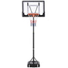 Basketball Stand 5.1ft-6.9ft Adjustable Basketball Hoop Backboard w/ Wheels & 33Inch Backboard For Kids Teenager Indoor Outdoor Use
