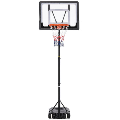Basketball Stand 5.1ft-6.9ft Adjustable Basketball Hoop Backboard w/ Wheels & 33Inch Backboard For Kids Teenager Indoor Outdoor Use