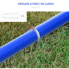 4 Piece Dog Agility Course for Old Dogs with Carriage Bag, Outdoor Use, Blue