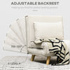 Chair Bed W/ Adjustable Backrest, 2-in-1 Multi-Functional Sofa Bed, Beige