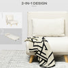 Chair Bed W/ Adjustable Backrest, 2-in-1 Multi-Functional Sofa Bed, Beige