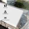 10 x 20ft Carport Replacement Canopy, UV Resistant Garage Car Cover with Ball Bungee Cords, White