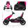 Kids Pedal Go Kart w/ Swing Axle, Shock-Absorbing Wheels, Pink