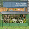 Galvanized Steel Planter Box with Crop Cage and Shade Cloth, Raised Garden Bed for Flowers, Vegs and Herbs, Green