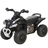 No Power Kids Ride On Push Car, 4 Wheels Foot-to-Floor Sliding Walking ATV Toy with Music and Light for 18-36 Months, Black