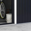 11' x 9' Metal Storage Shed Garden Tool House with Double Sliding Doors, 4 Air Vents for Backyard, Patio, Lawn Dark Grey