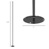 String Light Poles for Outside Hanging, Steel Lighting Stand for Patio Backyard Deck Wedding Party, 10FT, 4 Pack