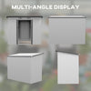 8' x 4' Metal Garden Shed, Backyard Tool Storage Shed with Dual Locking Doors, 2 Air Vents and Steel Frame, White