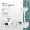 Portable Camping Sink, Handwashing Station Basin with 4.5 Gallon Tank, 6.3 Gallon Recovery Tank, Rolling Wheels & Soap Dispenser, White