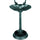 32" Antique Bird Bath Decorative Birdbath Bird Feeder Bowl with Planter Pedestal and Bird Statues, Verdigris