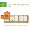 Extra Large Chicken Coop, Outdoor Hen House Poultry Cage with Removable Tray, Hen House Quail Hutch for Outdoor Backyard, Orange