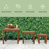 3 Piece Outdoor Side Nesting Table Patio Set with Acacia Wood Build & Multi-Functional Design